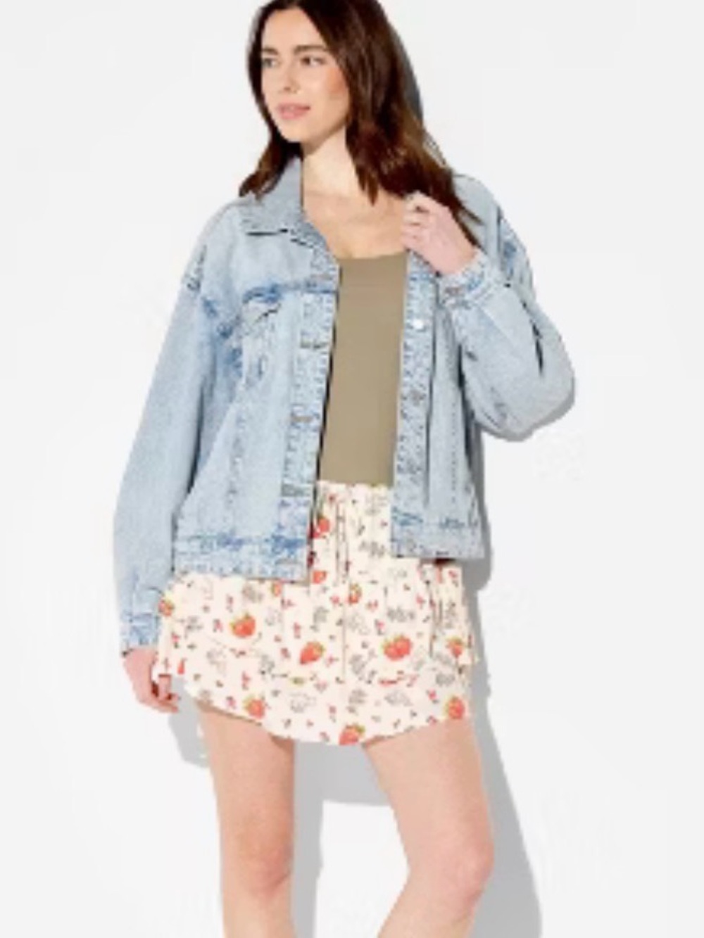 Disney Winnie The Pooh Target Cream Floral & Strawberry Print Ruffled Skort